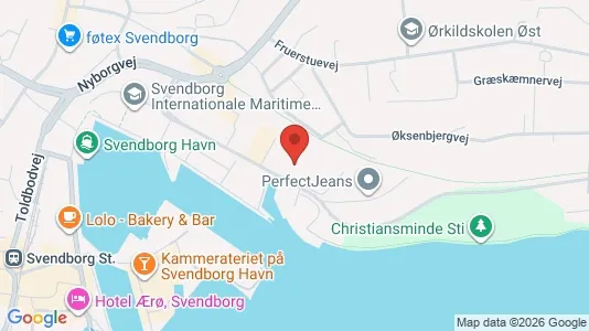 Lagerlokaler til leje i Svendborg - kort over placeringen