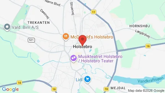 Lagerlokaler til salg i Holstebro - kort over placeringen