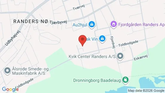 Værkstedslokaler til leje i Randers NØ - kort over placeringen