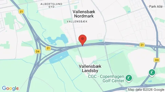 Værkstedslokaler til leje i Vallensbæk - kort over placeringen