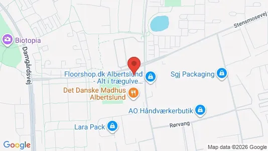 Værkstedslokaler til leje i Albertslund - kort over placeringen