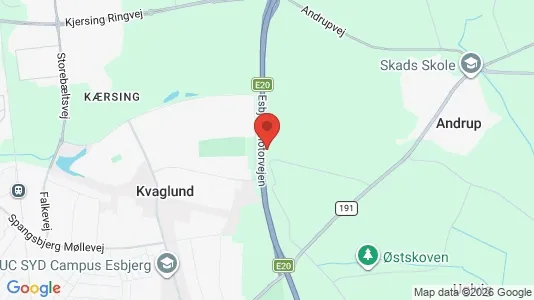Butikslokaler til leje i Esbjerg Ø - kort over placeringen