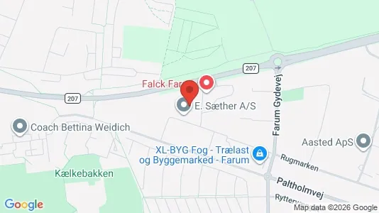 Lagerlokaler til leje i Farum - kort over placeringen