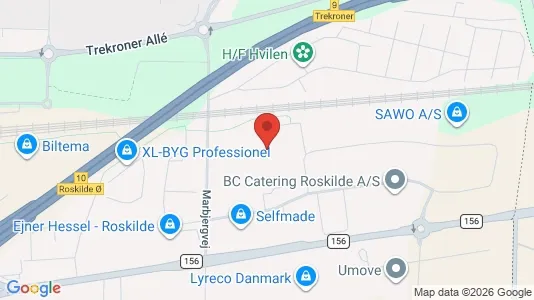 Lagerlokaler til leje i Roskilde - Foto fra Google Street View