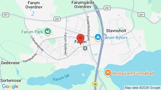 Lagerlokaler til leje i Farum - kort over placeringen