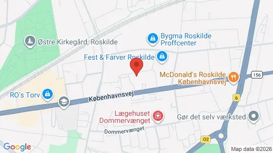 Værkstedslokaler til leje i Roskilde - kort over placeringen