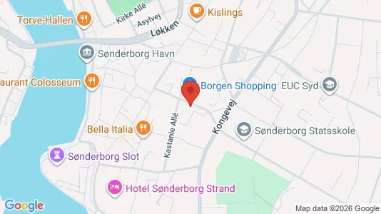 Værkstedslokaler til salg i Haderslev - kort over placeringen