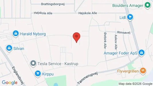 Lagerlokaler til leje i Kastrup - kort over placeringen