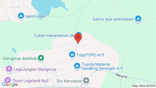 Lagerlokaler til leje i Slangerup - kort over placeringen