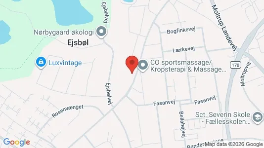 Værkstedslokaler til salg i Haderslev - kort over placeringen
